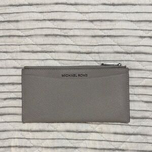 Michael Kors Taupe Zip Wallet